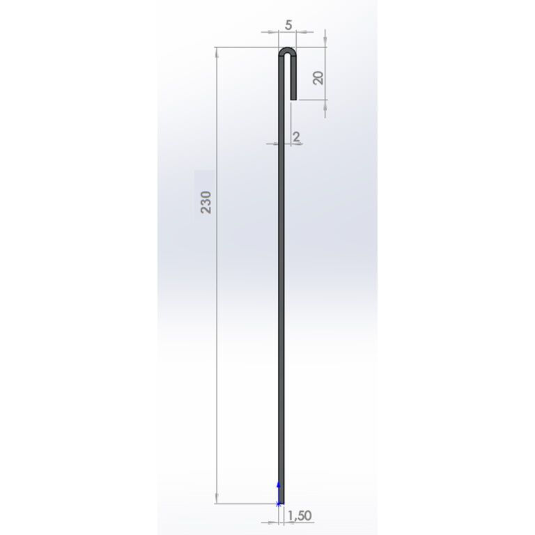 Corten čelične rubnjaci za travnjak izravnato 23 cm (dužina 240 cm)