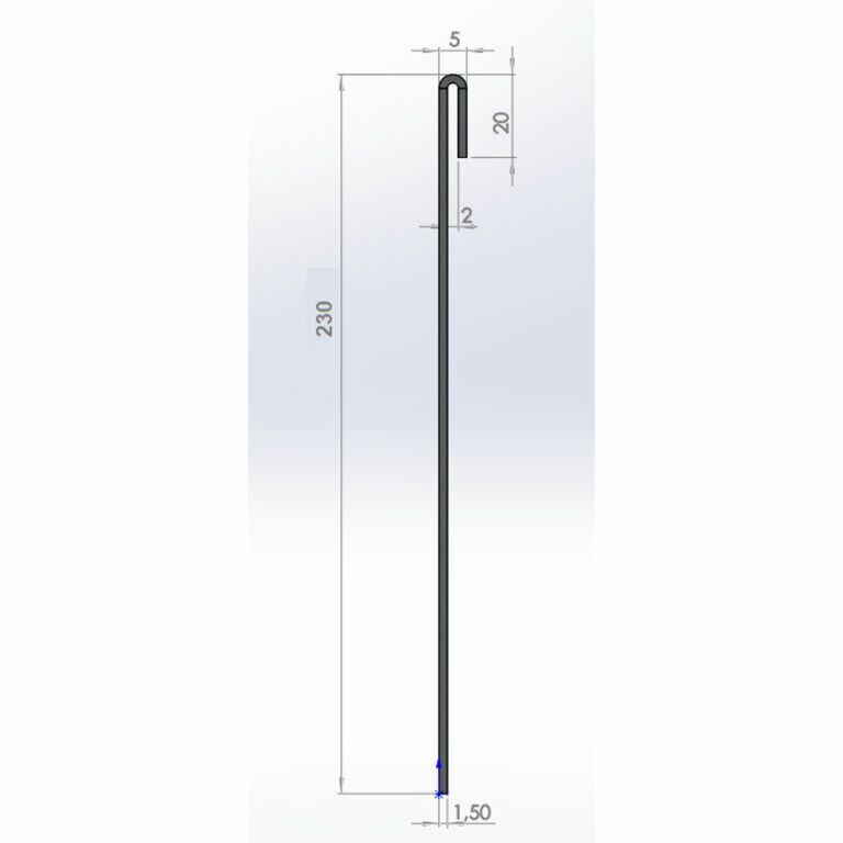 Corten čelične rubnjaci za travnjak izravnato 23 cm (duljina 150 cm)