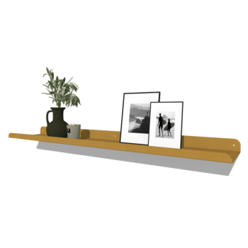 Moderna zidna polica od praškasto lakiranog čelika U-oblik 120 x 20 cm