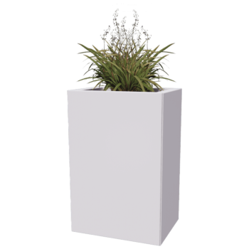 Čelična tegla za cvijeće - Pravokutnik - 40 x 30 x 40 cm - Druga RAL boja - S donjom pločom - S kotačima