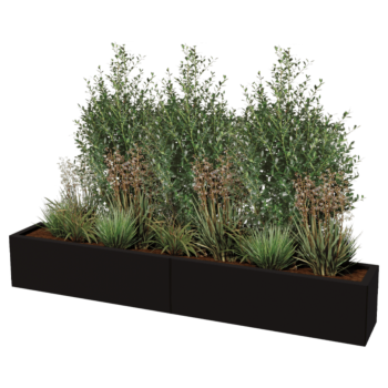 Čelična tegla za cvijeće XXL - Pravokutnik - 200 x 30 x 80 cm - Druga RAL boja - Bez donje ploče