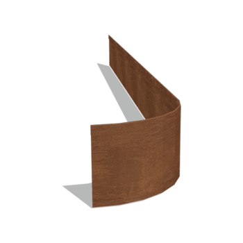 Corten čelične rubnjaci za travnjak FLEX izravnato 23 cm (dužina 240 cm)