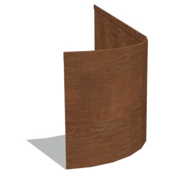 Corten čelične rubnjaci za travnjak FLEX izravnato 35 cm (dužina 150 cm)