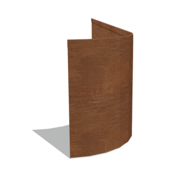 Corten čelične rubnjaci za travnjak FLEX izravnato 45 cm (duljina 150 cm)