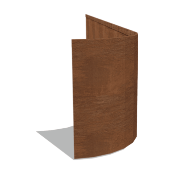 Corten čelične rubnjaci za travnjak FLEX izravnato 45 cm (duljina 240 cm)