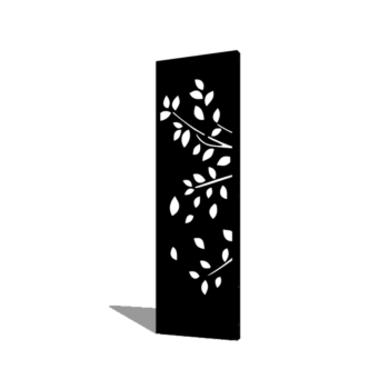 Praškasto lakirane čelični vrtni panel drvo dio 1 60 x 6 x 190 cm