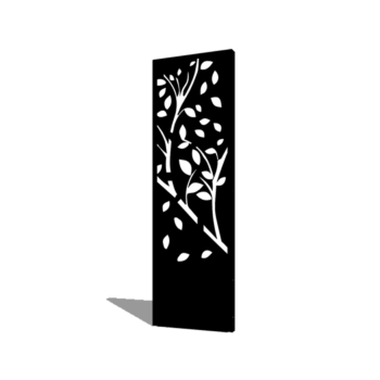 Praškasto lakirane čelični vrtni panel drvo dio 4 60 x 6 x 190 cm