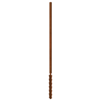 Corten čelični stup ravno s potporni klin 190 x 6 x 3 cm