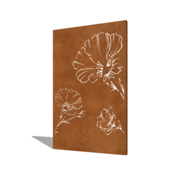 Corten čelični vrtni panel mjesec 120 x 6 x 190 cm