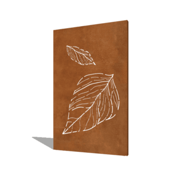 Corten čelični vrtni panel veliki padajući listovi 120 x 6 x 190 cm