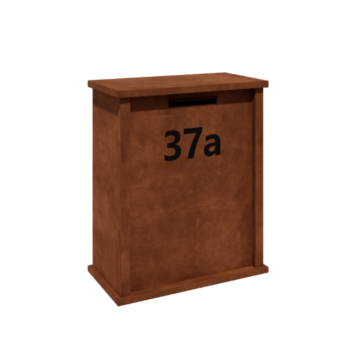 Corten čelik poštanski sandučić - Arizona L - 80 x 40 x 100 cm