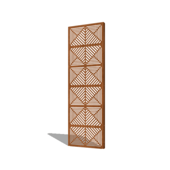 Corten čelični vrtni panel linije kompozicija 1 60 x 6 x 190 cm