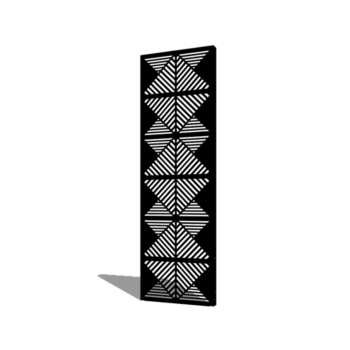 Praškasto lakirane čelični vrtni panel linije kompozicija 2 60 x 6 x 190 cm