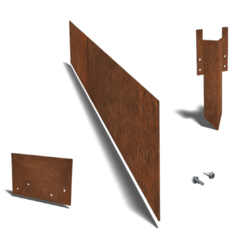 Corten čelične rubnjaci za travnjak ravno 15 cm cijeli set po 15 metara
