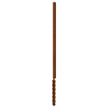 Corten čelični stup kut s potporni klin 190 x 6 x 6 cm