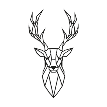 Čelična zidna dekoracija - Jelen 1.0 Large - 100 x 55,8 cm