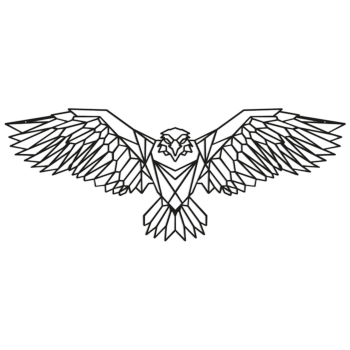 Čelična zidna dekoracija - Orao Small - 23,5 x 60 cm