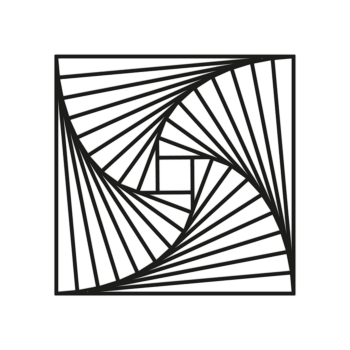 Metalna zidna dekoracija Geometrijski oblici 3.0
