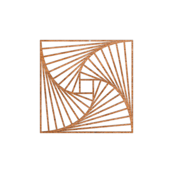 Corten čelična zidna dekoracija Geometrijski oblici 3.0
