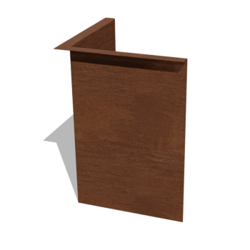 Corten čelične rubnjaci za travnjak kutno 45 cm unutarnji kut