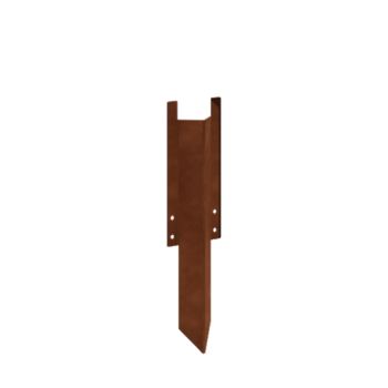 Corten čelik srednji potporni klin 22 - 25 cm