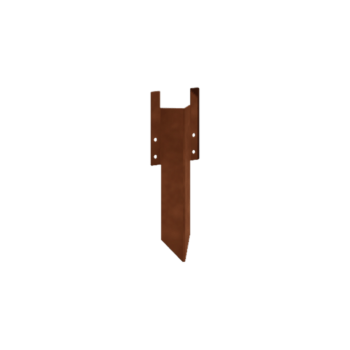 Corten čelik kratki potporni klin 12 - 15 cm
