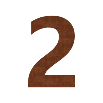 Corten čelični kućni broj 2 - 15 cm