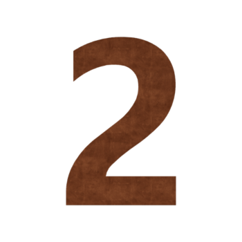 Corten čelik kućni broj 2 - 19,6 x 30 cm