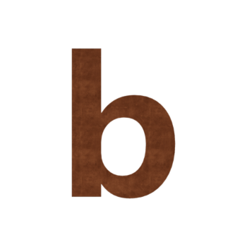 Corten čelik kućni broj B - 9,9 x 15 cm