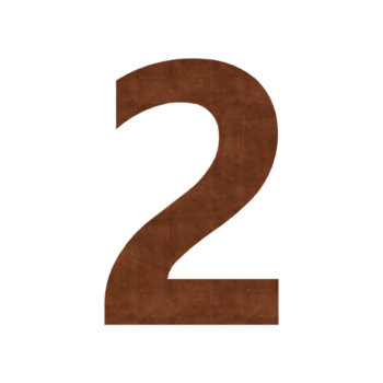 Corten čelik (ploča)kućni brojevi 2 - 15 cm