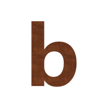 Corten čelik kućni broj B - 9,9 x 15 cm - Samoljepljivo