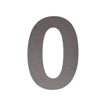 Inoks kućni broj 0 - 10,4 x 15 cm - Brušena površina