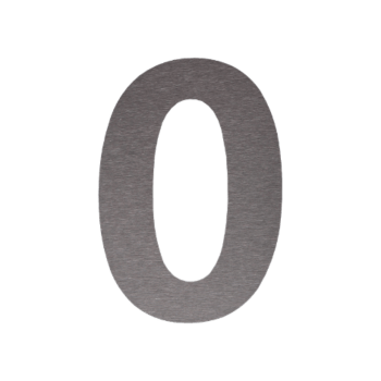 Inoks kućni broj 0 - 20,4 x 30 cm - Brušena površina