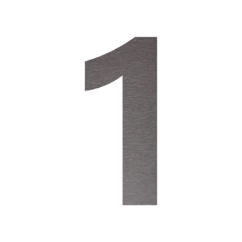 Inoks kućni broj 1 - 12,9 x 30 cm - Brušena površina