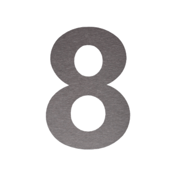 Inoks kućni broj 8 - 55,2 x 80 cm - Brušena površina
