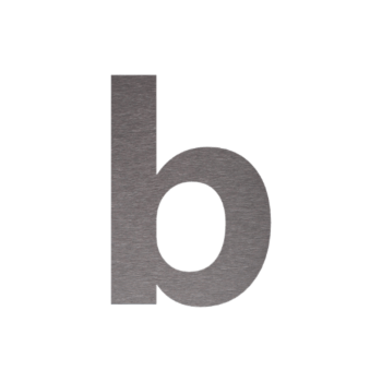 Inoks kućni broj B - 9,9 x 15 cm - Brušena površina