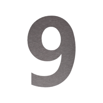 Inoks kućni broj 9 - 10 x 15 cm - Samoljepljivo