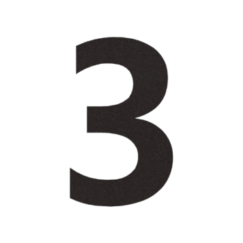 Inoks kućni broj 3 - 30,4 x 50 cm - RAL9005 fina struktura (crna)