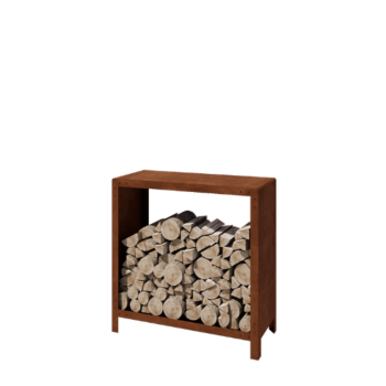 Corten čelično spremište za drva Indiana 100 x 100 x 40 cm