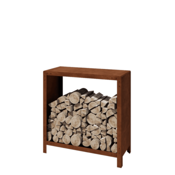 Corten čelik spremište za drva - Indiana - 100 x 40 x 100 cm