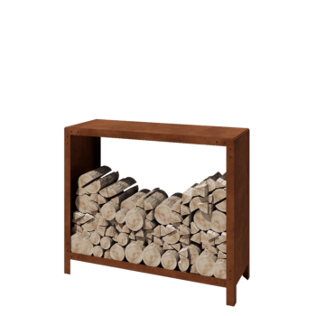 Corten čelik spremište za drva - Indiana - 120 x 40 x 100 cm