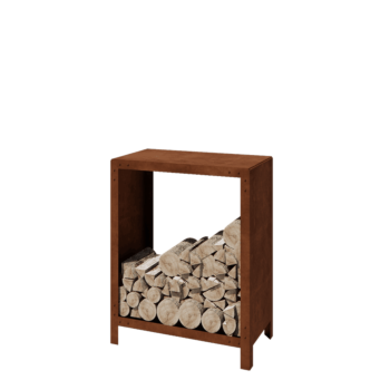 Corten čelik spremište za drva - Indiana - 80 x 40 x 100 cm