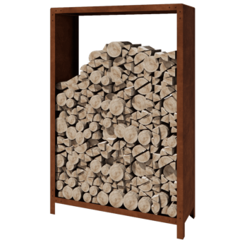 Corten čelik spremište za drva - Indiana - 120 x 40 x 180 cm