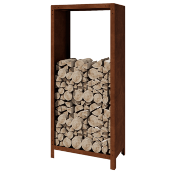 Corten čelik spremište za drva - Indiana - 80 x 40 x 180 cm
