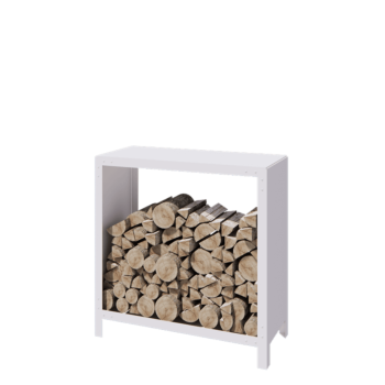 Čelično spremište za drva - Indiana - 100 x 40 x 100 cm - RAL9010 mat (bijela)