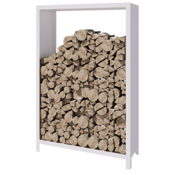 Čelično spremište za drva - Indiana - 120 x 40 x 180 cm - RAL9010 mat (bijela)