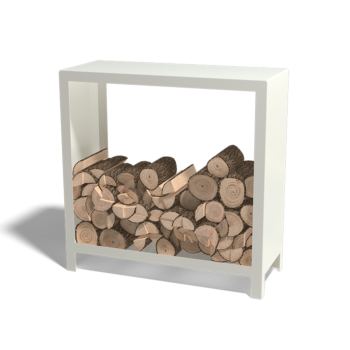 Čelično spremište za drva - Indiana - 100 x 40 x 100 cm - RAL9005 mat (crna)