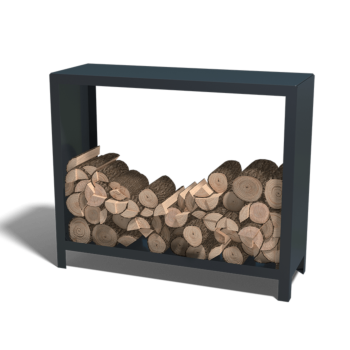 Čelično spremište za drva - Indiana - 120 x 40 x 100 cm - RAL9010 mat (bijela)