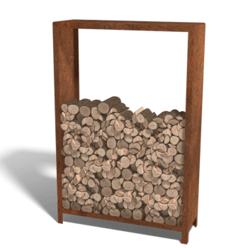 Corten čelično spremište za drva Indiana 180 x 120 x 40 cm