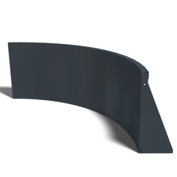 Čelični potporni zid - Unutarnji luk - 100 x 100 x 50 cm - RAL9010 mat (bijela)
